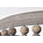 3-Light Slate Wood Beads Bowl Chandelier