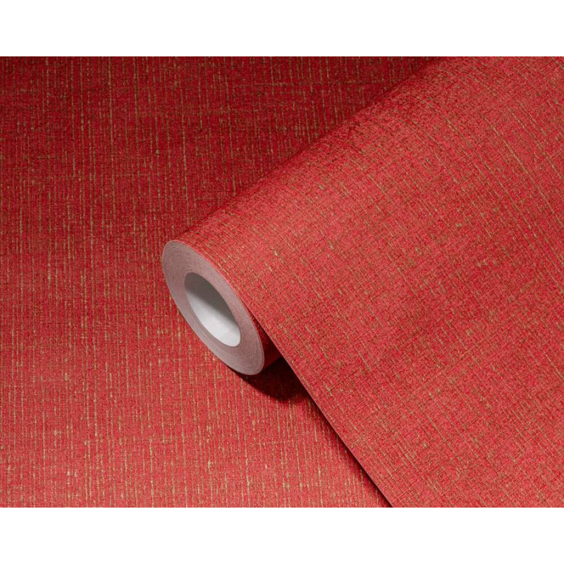 Rouleau de papier peint L 33 pi x l 21 po, Métallique / rouge