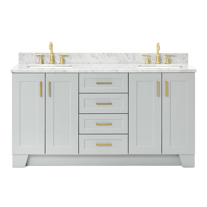 ARIEL TAYLOR 73 IN DOUBLE RECTANGLE SINK VANITY 2, Oval, Midnight Blue, 67"