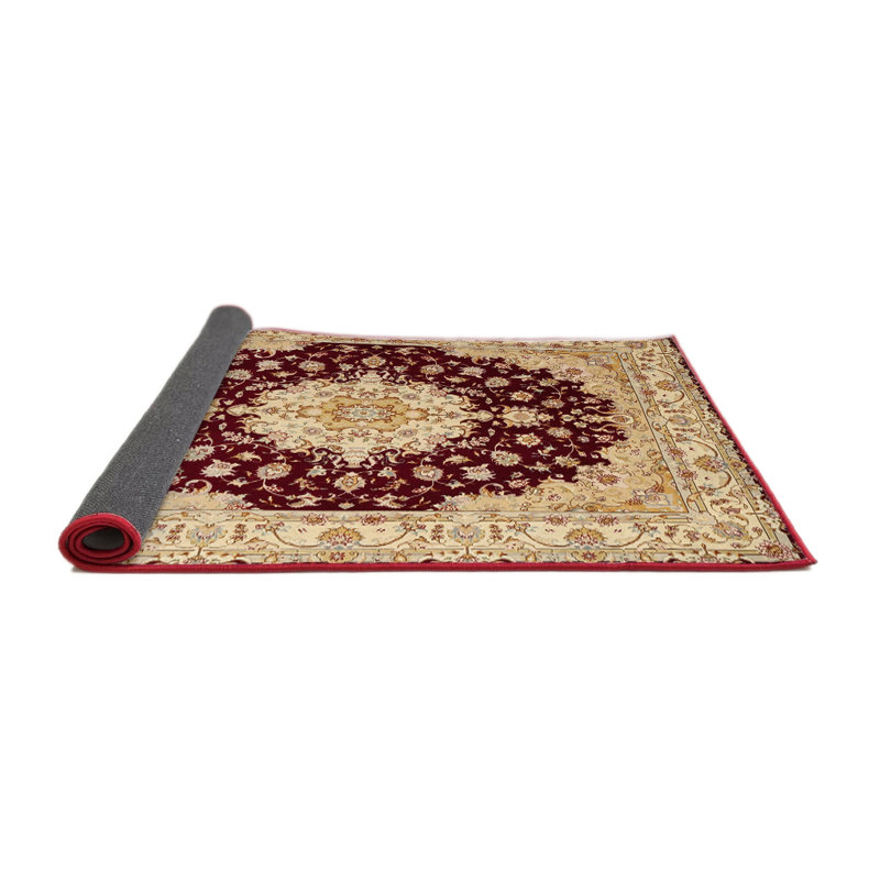 Tapis traditionnel rouge / ivoire Gurveen, Rond 3 pi