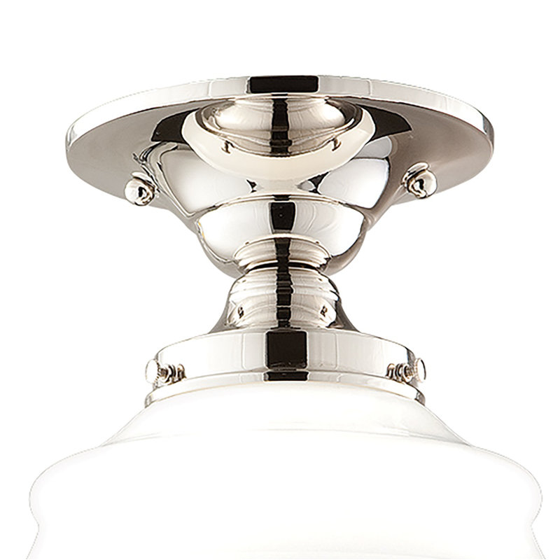 Petersburg 1 - Light Semi Flush Mount, Old Bronze, 12.5" H x 16" W x 16" D
