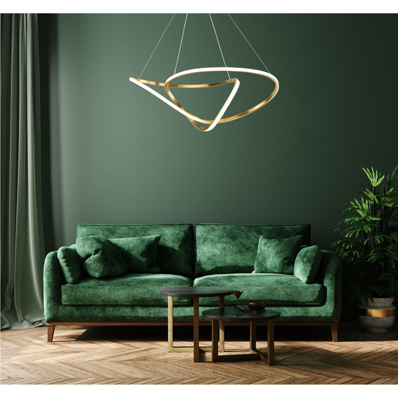 Luminaire suspendu champagne 1 lumière