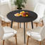 Table de salle à manger moderne 36 po avec pieds robustes en métal pour petite cuisine-1120681239