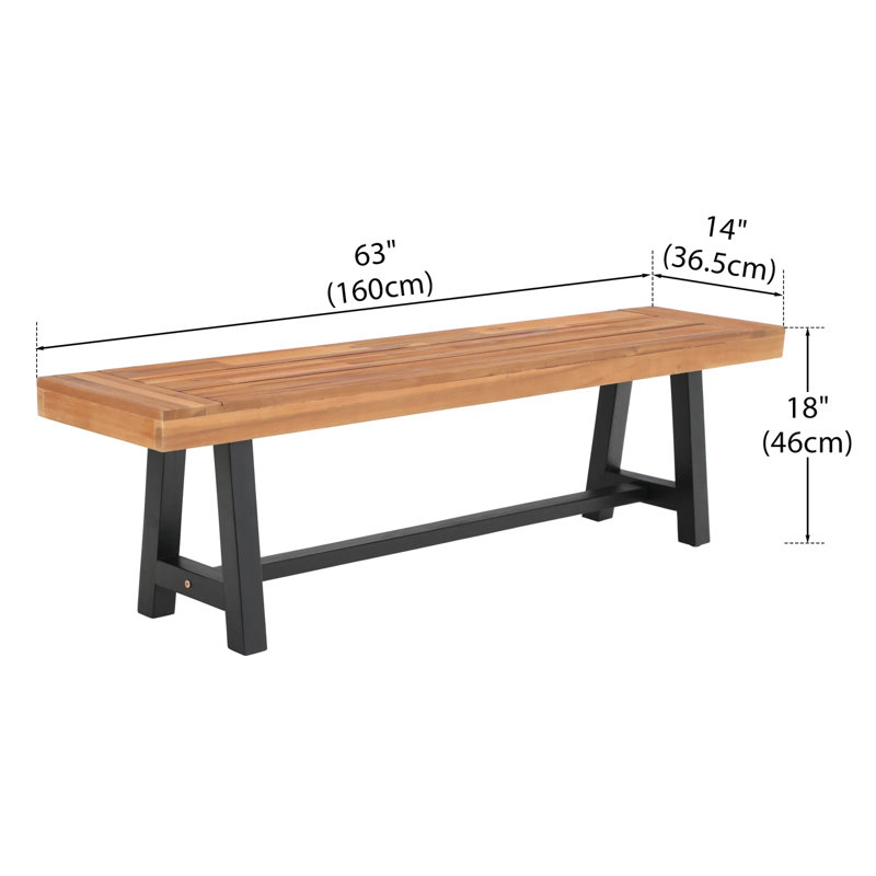 Seegmiller Iron Outdoor Bench