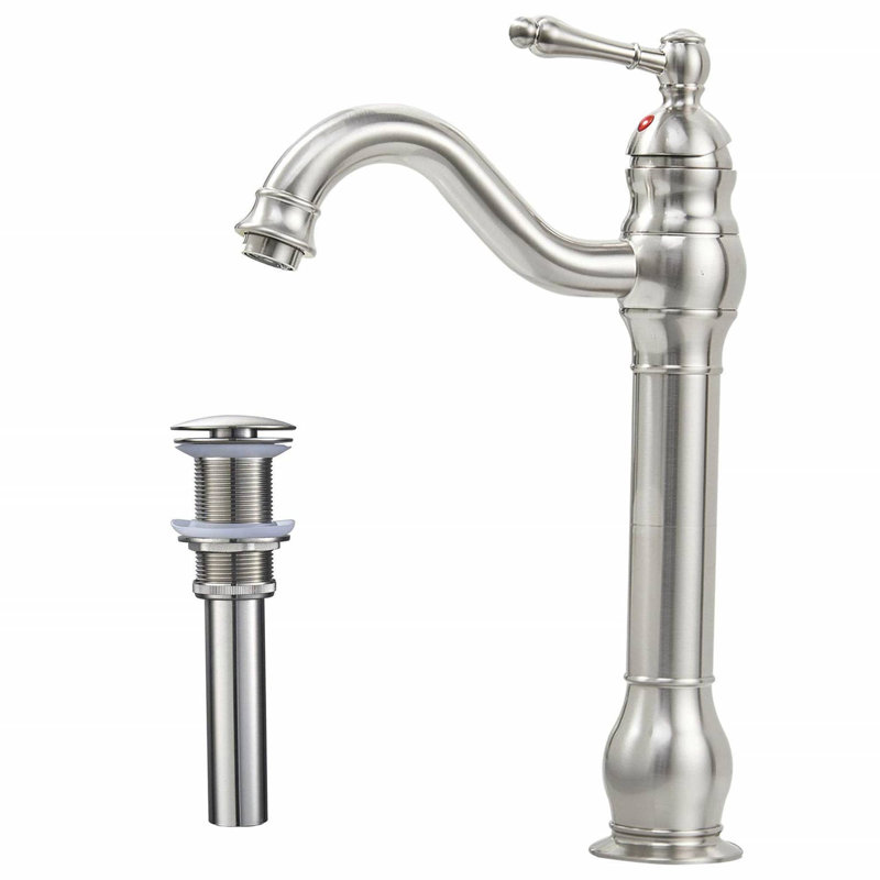 Single-handle Bathroom Faucet with Drain Assembly, Silver