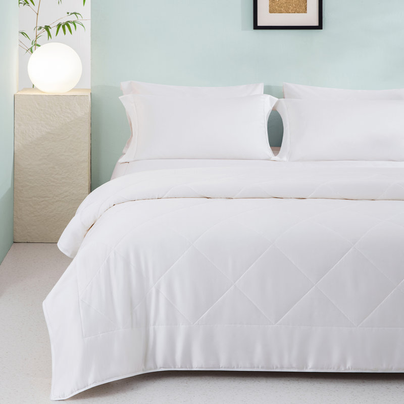 TOSMO 100% Bamboo Viscose Summer Light Weight Cooling Comforter Duvet Insert, Queen Comforter