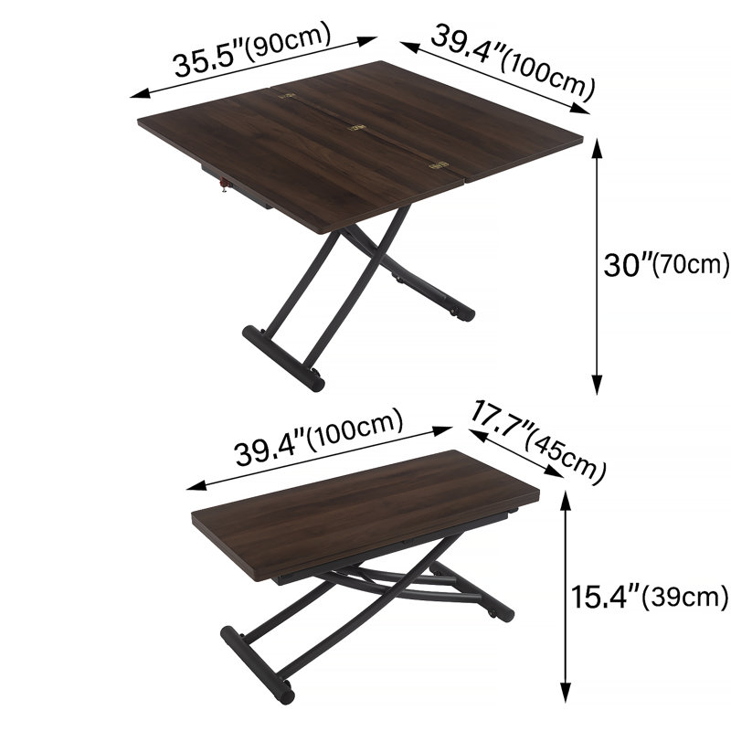 Extendable Metal Base Dining Table