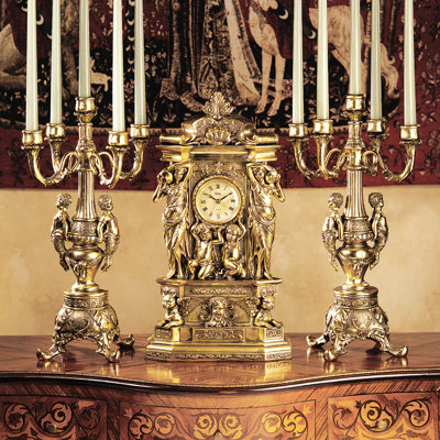 2 Piece Resin Tabletop Candelabra Set