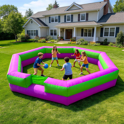 Fosse à balles gonflable Gaga 15 pi avec ventilateur intégré, fosse à balles Gaga portable pour les activités familiales intérieures et extérieures