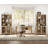 2 Piece Office Set, 56" Executive Desk & Set Of 2 Bookcases With Glass Doors-439618834