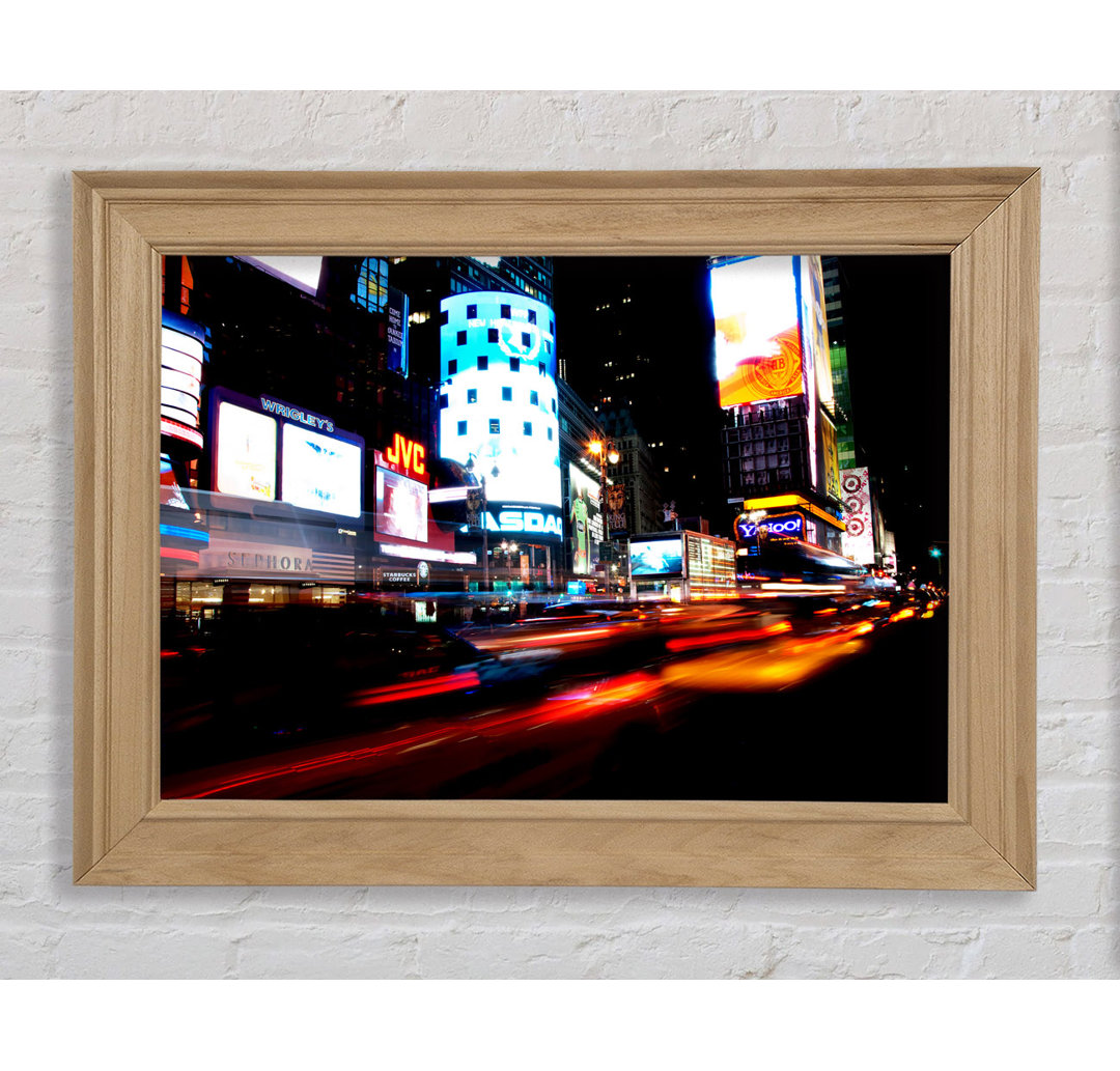 New York City Night Lights - Einzelne Bilderrahmen Kunstdrucke