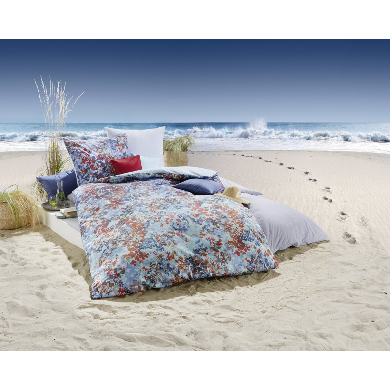 Purple/Red 100% Cotton 210 TC Reversible 2 Piece Duvet Cover Set