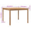 Jaalen Square Acacia Outdoor Dining Table , 110cm cm W 110cm cm D