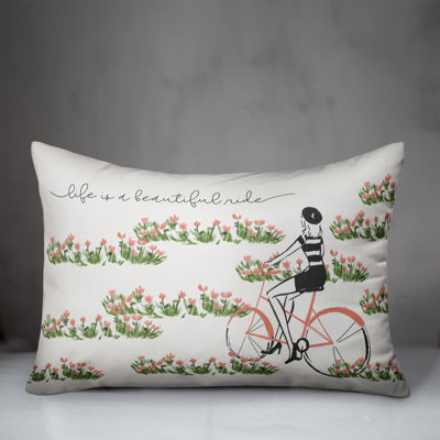  Life is a Beautiful Ride Lumbar Pillow