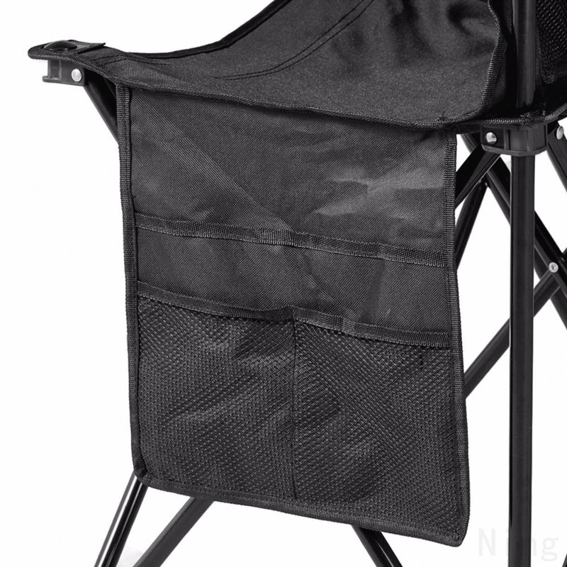 Portable Folding Bench, 6 Seat Soccer Bench With Multiple Storage Pockets & Carrying Bag, Lightweight Sideline Seating With Back Rest For Football, Baseball, Camping, Outdoor Events, Black