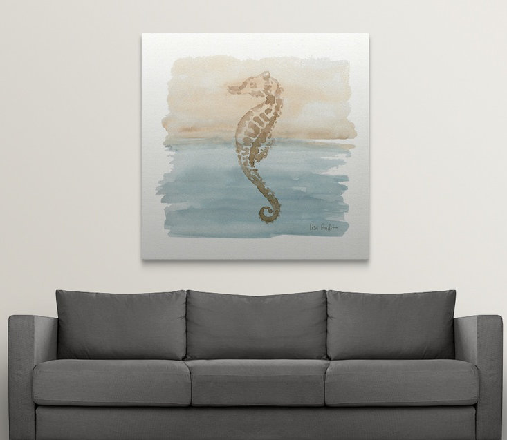 «Sand and Sea IV» par Lisa Audit, reproduction d'art, H 16 po x l 16 po x P 1,5 po, Toile