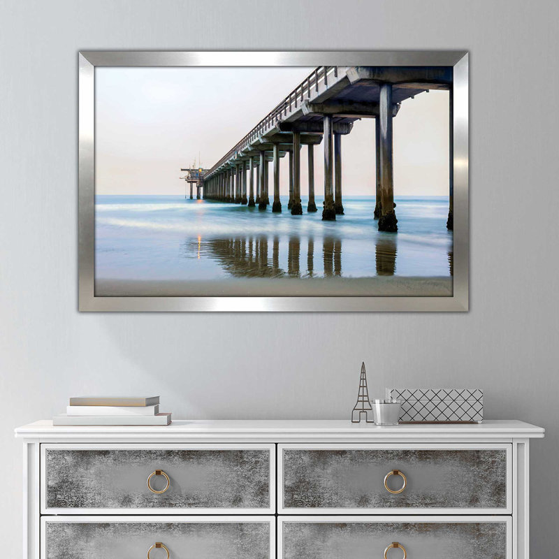 Scripps Sunset par - photographie, H 33,5 po x l 49,5 po x P 1 po, Encadrement argenté