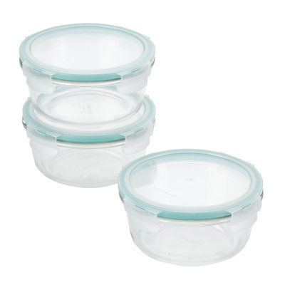 Purely Better™ Glass Food Storage - Set of 3 Containers and 3 Lids