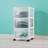 Sterilite 3 Drawer Storage Cart, Rolling Cart with Wheels to Organize Clothes in Bedroom, Closet