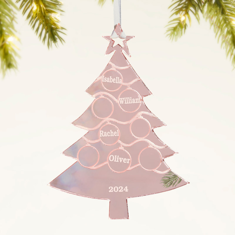 Ornement en acrylique Family Tree, Rose, Oui