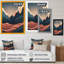 Red Moon Mountain Simplicity - reproduction sur toile-87370667-87370672