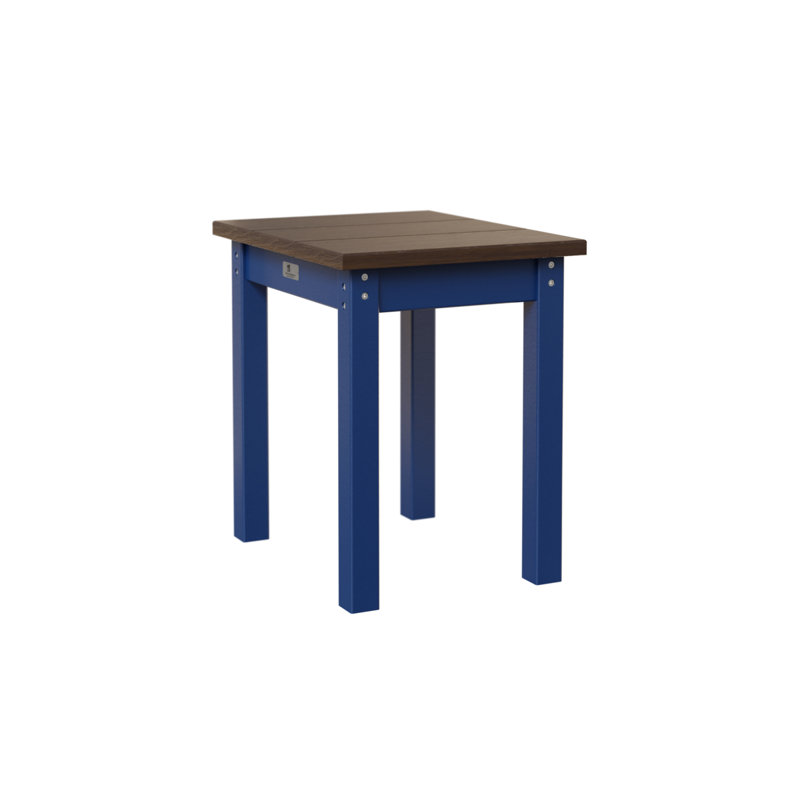 Berlin Gardens Economy End Table, Pacific Blue, Brazilian Walnut