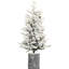 Arbre de Noël floqué de 2 pi avec 30 lumières chaudes, 189 branches pe + et 3 pins pour un hall d'entrée festif