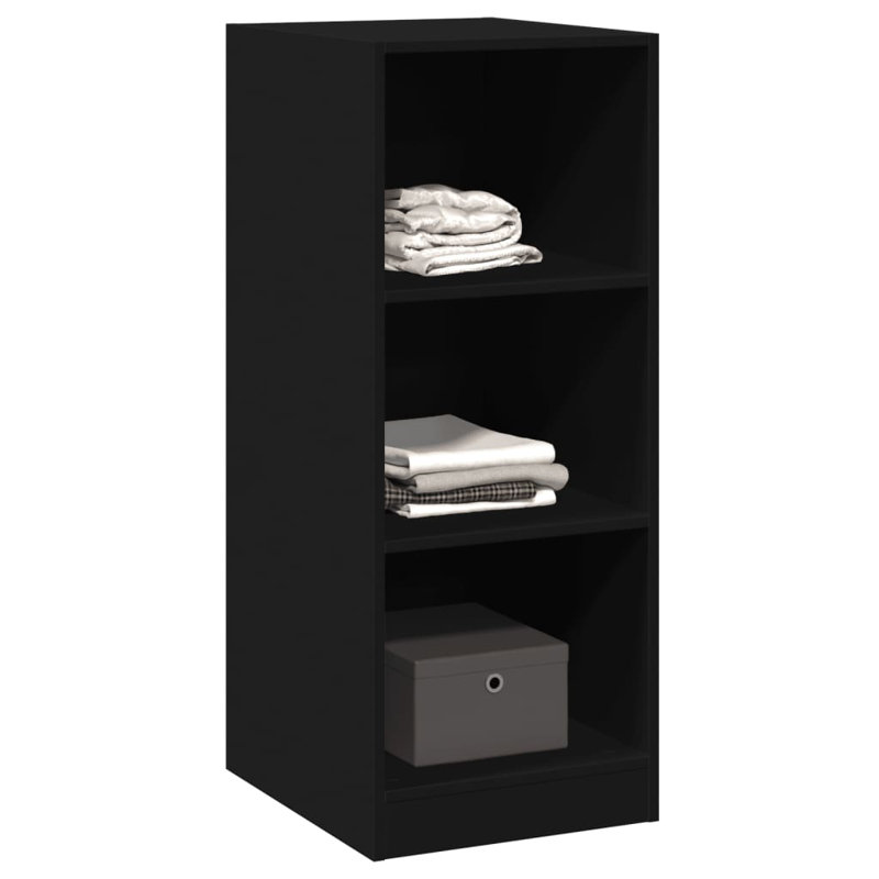 Amareya Manufactured Wood Wardrobe, Black, 102cm H x 48cm W x 41cm D