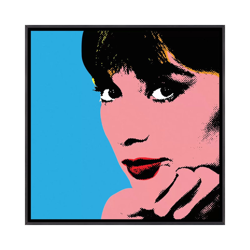 « Audrey Hepburn DOTS » par radio Days-impression d’art graphique, Pas de tapis, H 18 po x l 18 po x 1,5 po