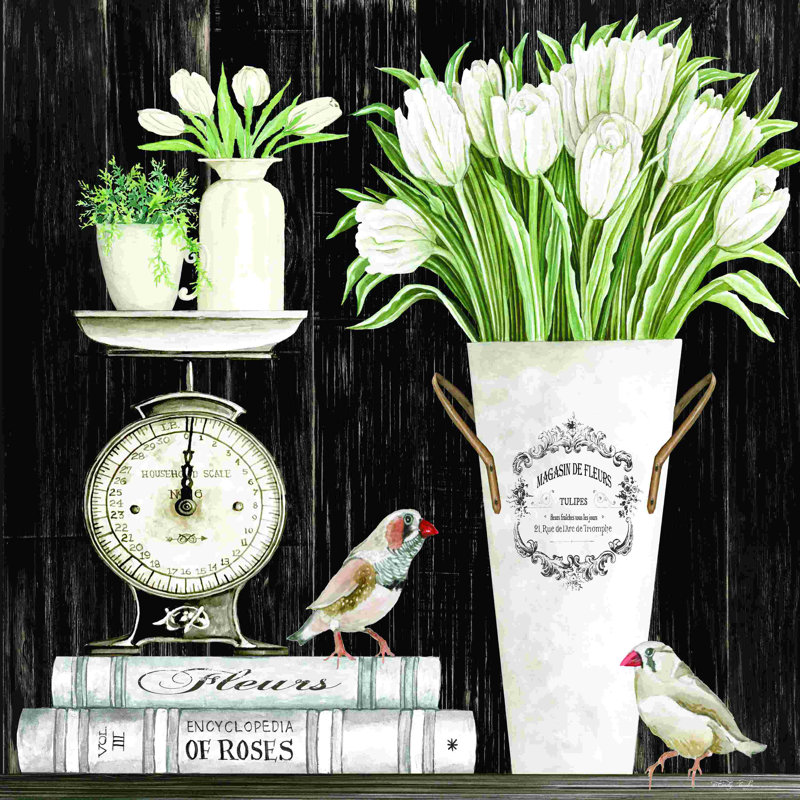 Tulipes et écailles 2886500, H 20 po x l 20 po, Non, Toile tendue