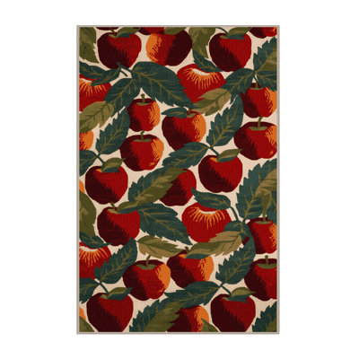 Washable Malay Apple Fruits Area Rug