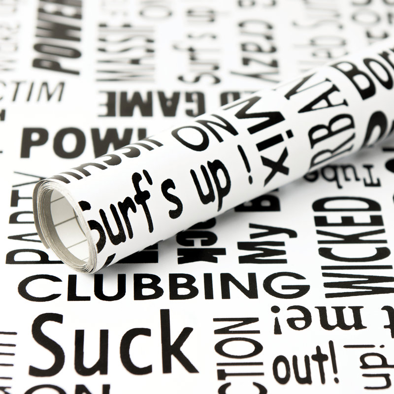 Text & Numbers Non-Wall Damaging Wall Decal