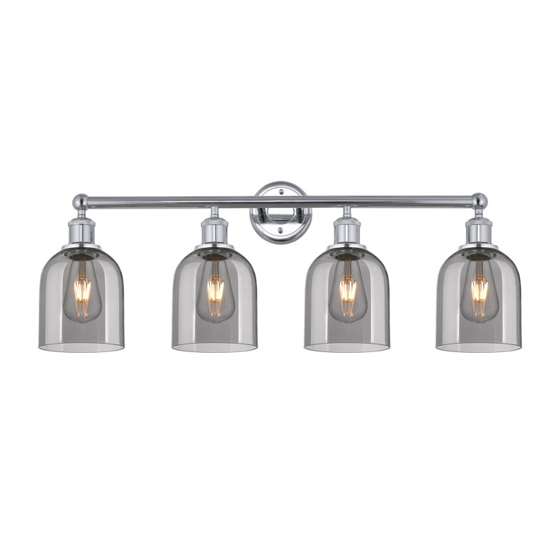 Odaniel 4 - Light Dimmable Vanity Light, Polished Chrome, Light Smoke