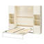 Lit escamotable Greenwich avec 2 armoires de rangement latérales pour garde-robe