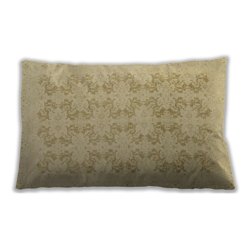 Damask Throw Pillow, Microsuede