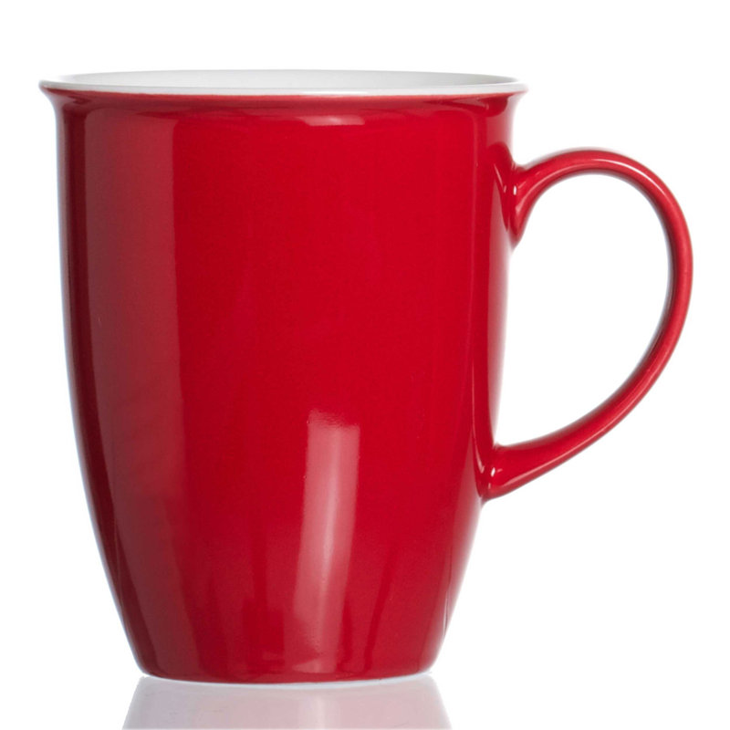 Porcelain Coffee Mug, Red