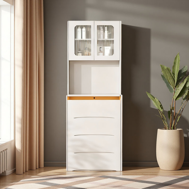 Table de coiffeuse 3-en-1 avec miroir à DEL et tabouret de rangement, coiffeuse à maquillage avec lumières réglables, organisateur de maquillage à 5 espaces de rangement pour la chambre à coucher