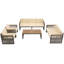 Ensemble de conversation pour patio 7 personnes avec table basse-123819547
