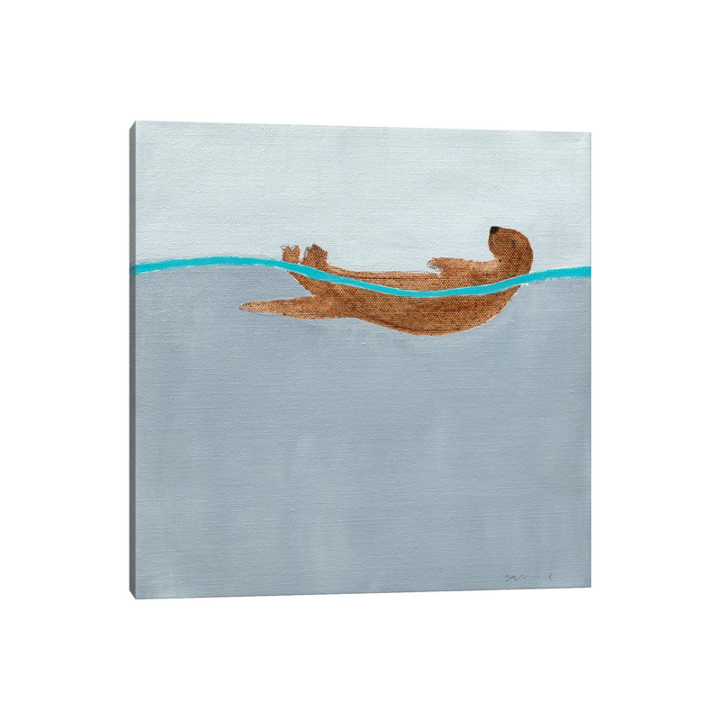 Sea Otter by Andrew Squire - Wrapped Canvas Painting, 66.04 cm H x 66.04 cm W x 3.175 cm D
