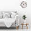 Décoration murale 12 x 12 pouces, motif floral gris, gris
