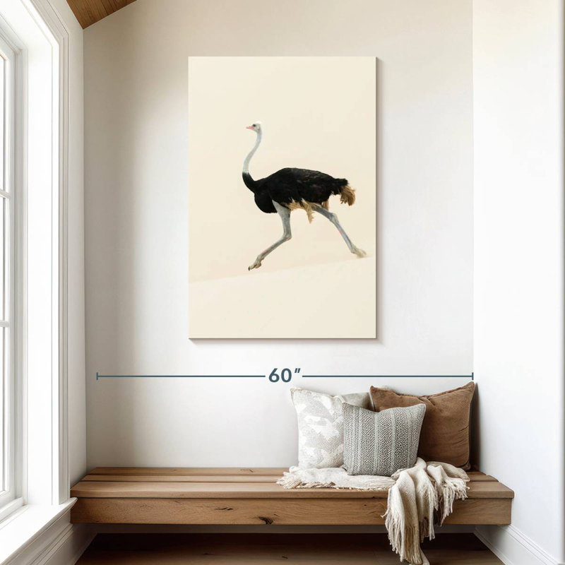 Ostrich On The Move, 45" H x 30" W