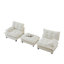 Canapé modulaire en L 77 po avec repose-pieds beige-1118454963