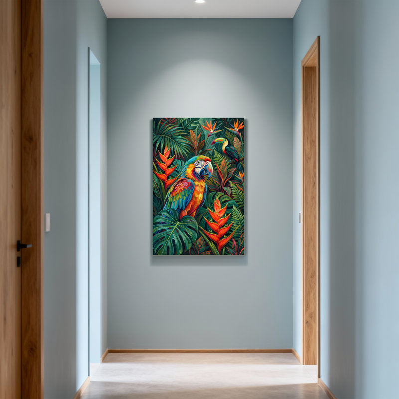 Imprimé à motif floral, animaux, H 12 po x l 18 po