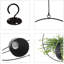 Pot à fleurs suspendu pour plantes d'intérieur et d'extérieur en métal style Mid-Century mural minimaliste, support à panier à fleurs suspendu (noir)