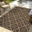 Solterra Greth Chestnut Brown Bohmeian Tile Flatweave Polypropylene Indoor/ Outdoor Area Rug-114550407