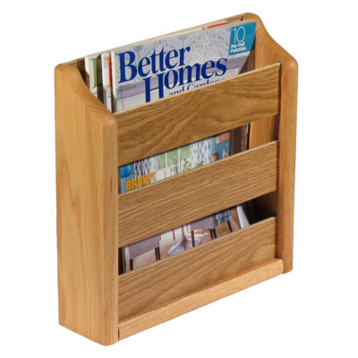 Poarch Wood Free Standing Magazine Rack