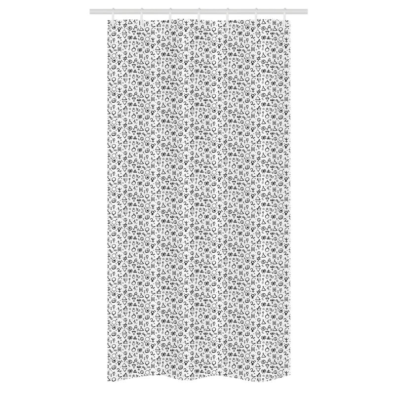 Esaah Abstract Shower Curtain with Hooks Included, 72" H x 36" W