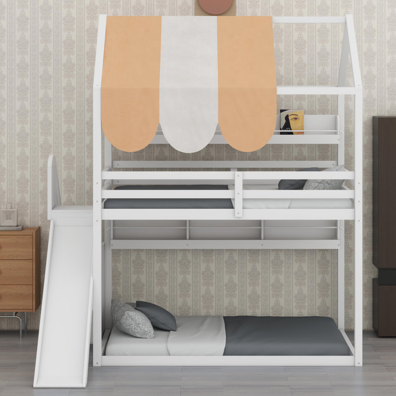 Lit House avec auvent, Blanc