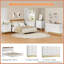 Commode blanche à 3 tiroirs avec pieds en métal, commode de rangement moderne pour chambre à coucher, salon