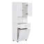 Grande armoire de salle de bain avec panier à linge, grand panier à linge inclinable et armoire de rangement supérieure-339280701